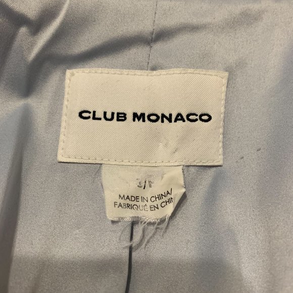 Club Monaco Light Blue Ruffled Sleeves Coat - Picture 9 of 13